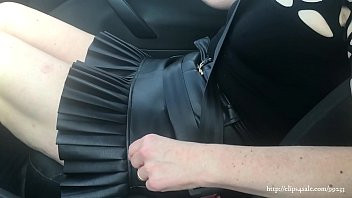 Play Day, July 29, 2020, wife Angela in a leather miniskirt