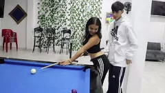 Play Curvy Latina University Friend Learns Billiards and Can't Resist Big-Titted Coworker's Perfect Ass