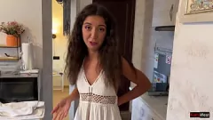 Play Sexy Brunette Teen Gets Naughty with Neighbor: POV Cowgirl & Missionary