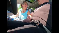 Play La Gourmande gives a wild handjob and blowjob while I drive, then swallows my cum greedily in public!