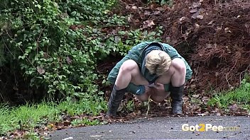 Play Public Pissing For Desperate Blonde