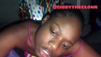 Girl fucks clown for gas money